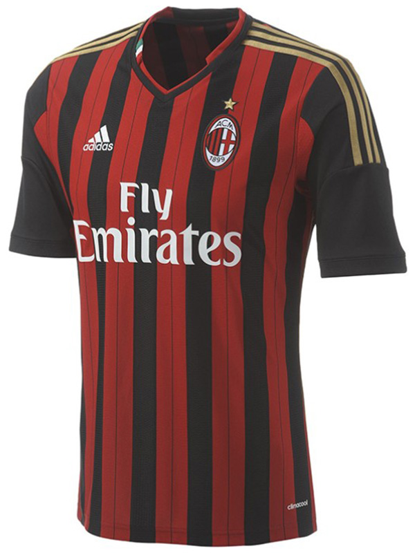 AC milan home jersey mens retro shirt 2013-2014